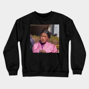 Tibetan Woman, Lhasa, Tibet. Crewneck Sweatshirt